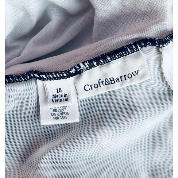 Croft & Barrow Womens Size 16 Polka Dot Swim Suit Bathing Suit One Piece - Picture 5 of 6